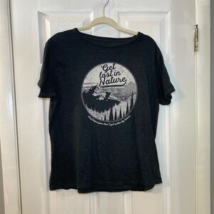Get Lost in Nature Graphic Tee Women Size XL
